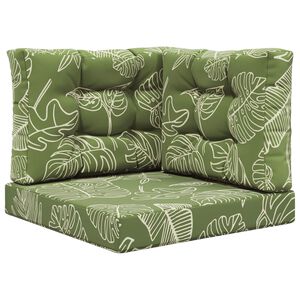 vidaXL Perna pentru canapea de exterior 3 pcs Design cu frunze