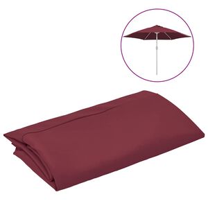vidaXL P&acirc;nză de schimb umbrelă de soare de exterior roșu bordo 300 cm