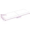 vidaXL Blat de masă maro 180x60x(2-6) cm, lemn masiv stejar tratat