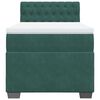 vidaXL Pat box spring cu saltea, verde închis, 90x190 cm, catifea