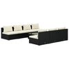 vidaXL Set mobilier de grădină cu perne, 8 piese, negru, poliratan