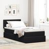 vidaXL Pat cu storage cu saltea cu headboard Negru 90 x 200 cm Catifea