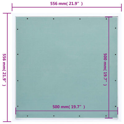 vidaXL Trapă de acces din gips-carton, cadru de aluminiu, 500 x 500 mm