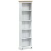 vidaXL Bibliotecă Alb 46 x 20 x 170 cm Lemn de pin masiv