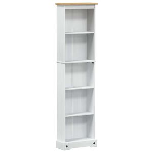 vidaXL Bibliotecă Alb 46 x 20 x 170 cm Lemn de pin masiv