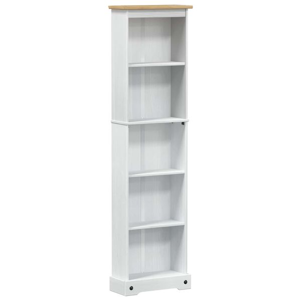 vidaXL Bibliotecă Alb 46 x 20 x 170 cm Lemn de pin masiv