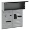 vidaXL Set de Cabinet pentru Unelte și Pegboard cu raft 3 pcs Negru