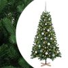 vidaXL Brad de Crăciun artificial cu glob 120 cm 150 LED-uri Alb cald