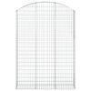 vidaXL Coș gabion arcuit, 150x30x200/220 cm, fier galvanizat
