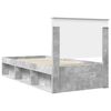 vidaXL Cadru de pat Gri Concret 90 x 190 cm Lemn de pin masiv