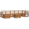 vidaXL Set de canapele de exterior 8 buc. natural