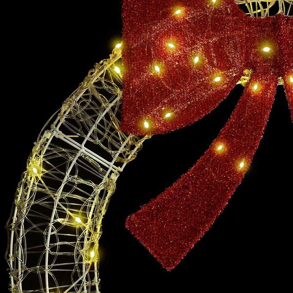 vidaXL Coroană cu 80 LED Alb cald 92 x 9.5 x 92 cm Acril