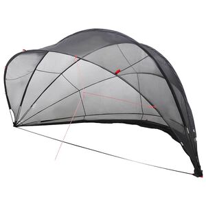 vidaXL Dom pentru piscină Manual Negru 546 x 516 x 250 cm