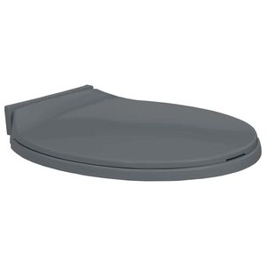 vidaXL Capac WC cu &icirc;nchidere silențioasă, gri, oval