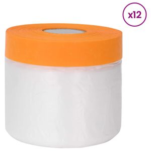 vidaXL Foie de praf cu bandă adezivă 12 buc. Transparent 55 x 3300 cm