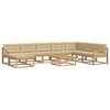 vidaXL Set de canapele de exterior 9 pcs Alb și Bej