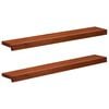 vidaXL Pervazuri 2 buc. Maro 100 x 15 x 2 cm Lemn de fag masiv