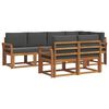 vidaXL Set de canapele de exterior 7 buc. Natural și Antracit