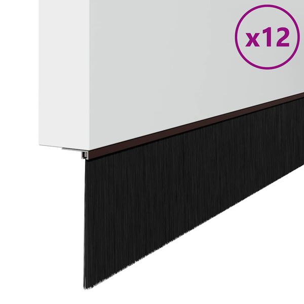 vidaXL Dopuri pentru uși autoadezive 12 pcs Maro 100 cm