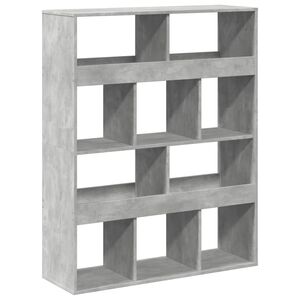 vidaXL Bibliotecă, gri beton, 100x33x125,5 cm, lemn prelucrat