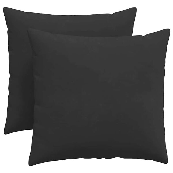 vidaXL Perne pentru canapea 2 pcs Negru 45 x 45 cm țesătură