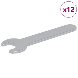 vidaXL Cheie de piulițe 12 buc. Argintiu 10 mm Fier