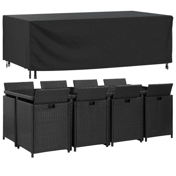 vidaXL Husă mobilier de grădină negru 229x113x73 cm impermeabil 420D
