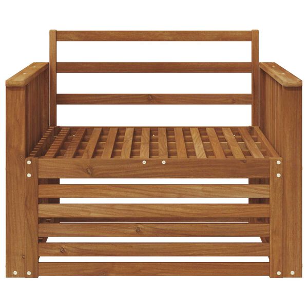 vidaXL 2 Bucată Sofa cu Brațe Lemn Solid de Acacia natural