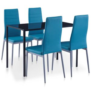 vidaXL Set mobilier de bucătărie, 5 piese, albastru