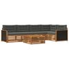 vidaXL Set de canapele de exterior 6 buc. Natural și Antracit
