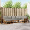 vidaXL Set de canapele de exterior 7 pcs Gri natural și deschis