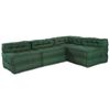 vidaXL Unitate de canapea modulară 4 pcs Verde Țesătură