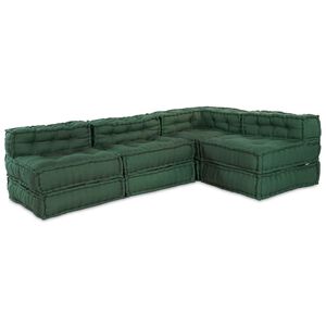 vidaXL Unitate de canapea modulară Țesătură Verde 210 x 140 x 56 cm