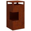 vidaXL Bol de foc Maro 50 x 50 x 100 cm Oțel rezistent de intemperii