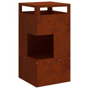vidaXL Bol de foc Maro 50 x 50 x 100 cm Oțel rezistent de intemperii