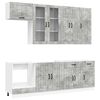 vidaXL Unitate de bucătărie LUCCA 8 buc. Gri Beton Lemn prelucrat