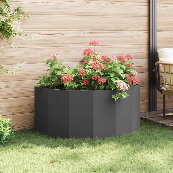 vidaXL Jardinieră Negru 120 x 60 x 50 cm Oțel
