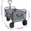vidaXL Trolley Manevrabil Pliabil Manual Gri 89 x 63 x 96 cm
