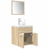 vidaXL Set mobilier de baie, 3 piese, stejar sonoma, lemn prelucrat