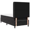 vidaXL Pat cu arcuri cu saltea cu headboard Negru 90 x 200 cm Catifea