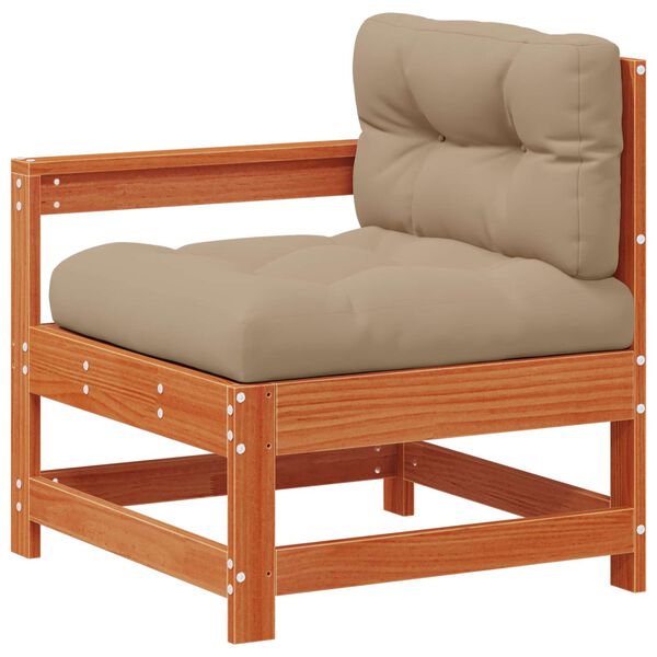 vidaXL Set de lounge pentru grădină 10 pcs Maro Ceară