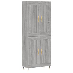 vidaXL Dulap &icirc;nalt, gri sonoma, 69,5x34x180 cm, lemn compozit