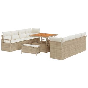 vidaXL Set de canapele pentru grădină Bej și crem 100 x 100 x 71 cm