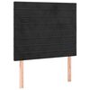 vidaXL Pat box spring cu saltea, negru, 90x200 cm, catifea