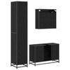 vidaXL Set de mobilier pentru baie 3 pcs Stejar negru Lemn compozit