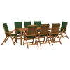 vidaXL Set de dining pentru grădină, 9 piese natural