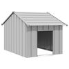 vidaXL Casă pentru c&acirc;ini cu acoperiș 83x130x85 cm oțel galvanizat