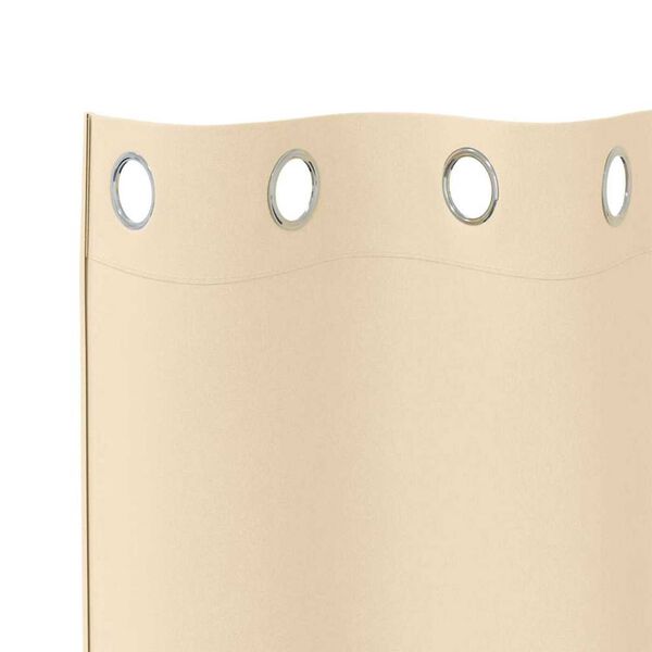 vidaXL Perdele Opaque cu Inel 2 pcs Crem 245 x 140 cm Poliester