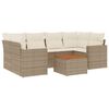 vidaXL Set canapele de grădină, 7 piese, cu perne, bej, poliratan
