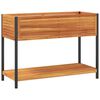 vidaXL Jardinieră grădină cu raft 110x45x80cm lemn masiv acacia/oțel